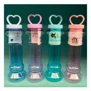 BOTELLA CORAZON CON STICKERS