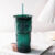 VASO VIDRIO VERDE ANTIDERRAME