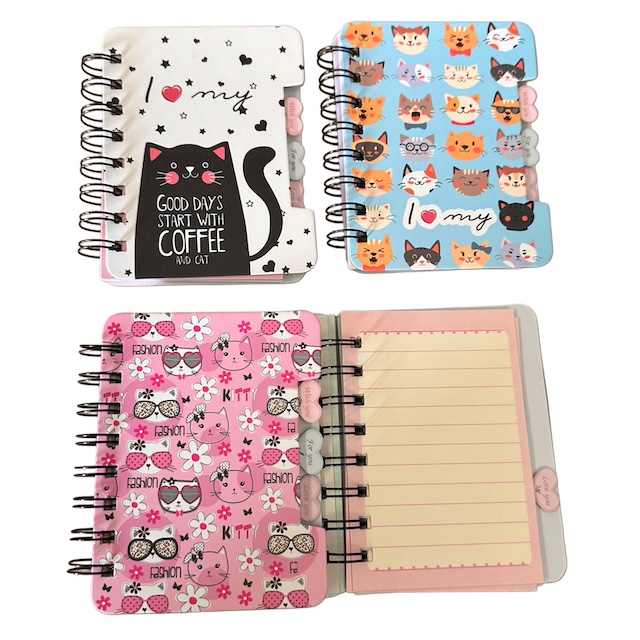 MINI LIBRETA GATOS