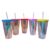 VASO HOLOGRAFIO TAPA COLOR