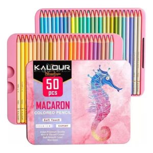 CAJA DE LAPICES 50PCS PASTEL METALICA