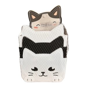 ORGANIZADOR GATO NEGRO Y BLANCO 3 PCS ORGANIZADOR GATO NEGRO Y BLANCO 3 PCS