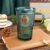 VASO VIDRIO VERDE ANTIDERRAME